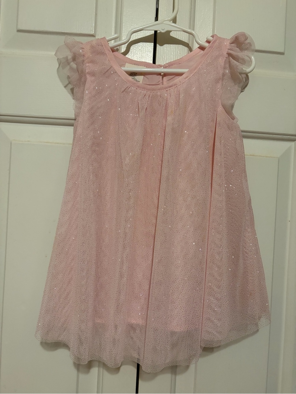 Wonderkids Pale Pink Glitter Tulle Party Dress